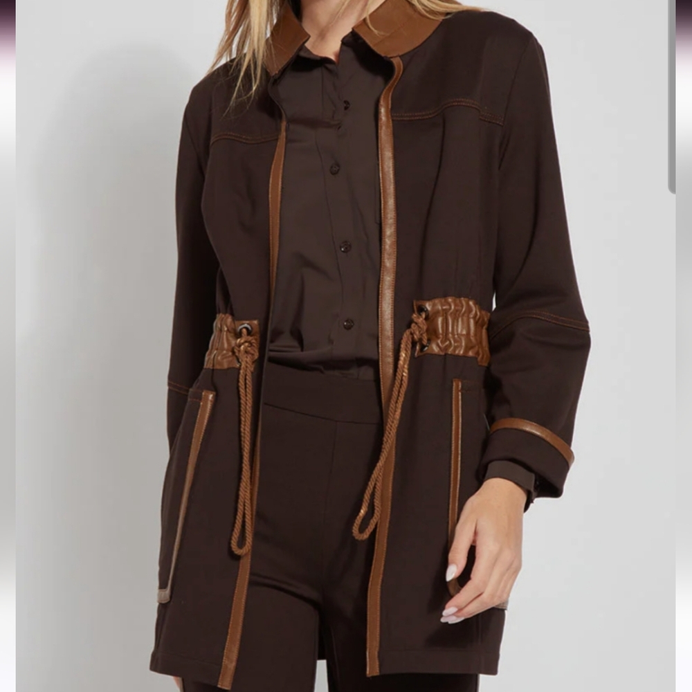 NWT Lysse Double Espresso‎ Chocolate Brown Jacket Size M